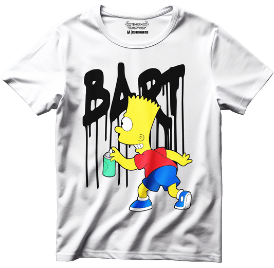 Тениска с щампа на Bart Simpson "Hooligan", 100% памук, произведена в България