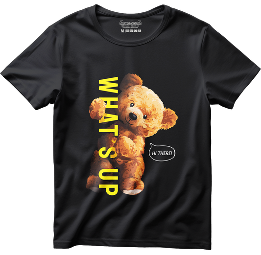 Тениска с щампа на Teddy Bear What's Up, 100% памук, произведена в България