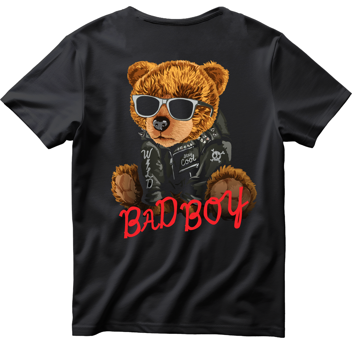 Тениска с щампа на Teddy Bear Bad Boy, 100% памук, произведена в България