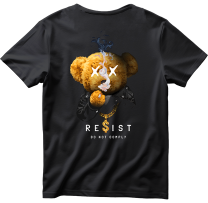 Тениска с щампа на Teddy Bear Resist, 100% памук, произведена в България