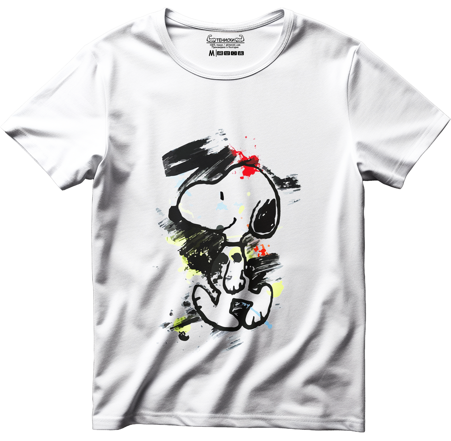 Тениска с щампа на Snoopy, 100% памук, произведена в България