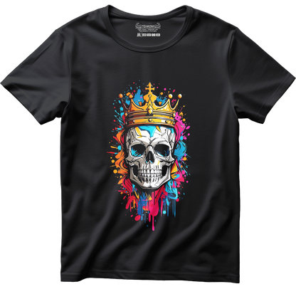 Тениска с щампа на King Skull, 100% памук, произведена в България