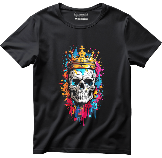 Тениска с щампа на King Skull, 100% памук, произведена в България