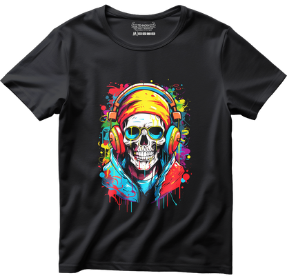 Тениска с щампа на Party Skull, 100% памук, произведена в България